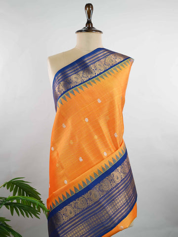 Neelima - Handloom Gadwal Silk Saree | Pure Silk | Zari Border
