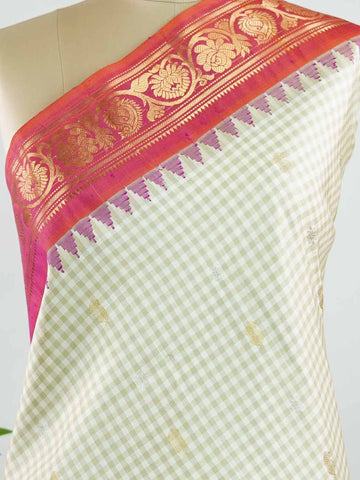 Mokshapriya - Handloom Gadwal Silk Saree | Pure Silk | Zari Border
