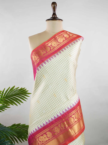 Mokshapriya - Handloom Gadwal Silk Saree | Pure Silk | Zari Border