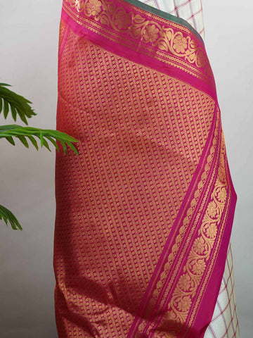 Pavitra - Handloom Gadwal Silk Saree | Pure Silk | Zari Border