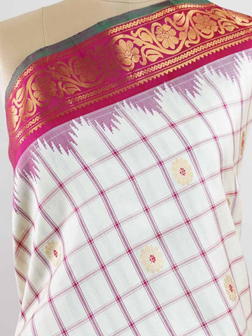 Pavitra - Handloom Gadwal Silk Saree | Pure Silk | Zari Border