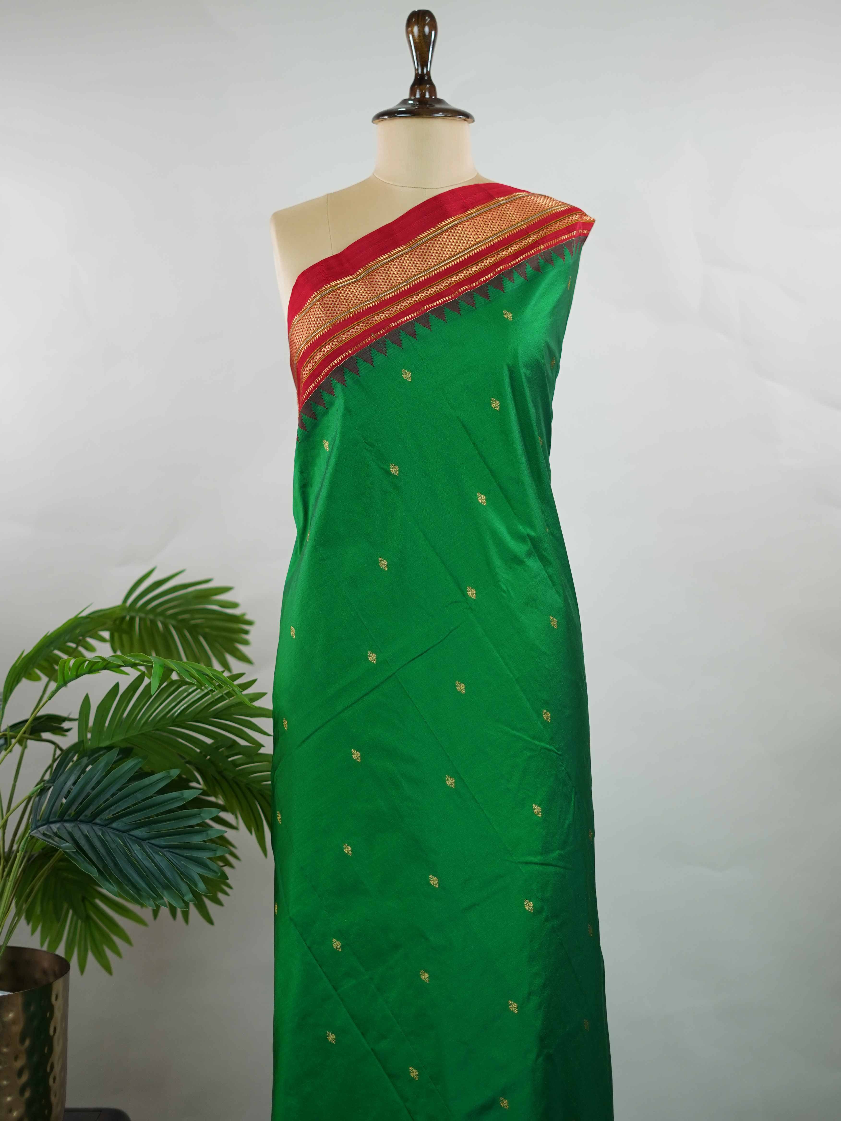 Narayanpet Narayanpet Pattu sarees are known for their lightweight texture and rich borders. Once woven for royalty, these vintage drapes are now making a graceful comeback. A timeless weave that blends tradition with everyday elegance. Subhaga - Narayanpet saree - Manoranjitham Weaves - Handloom Store