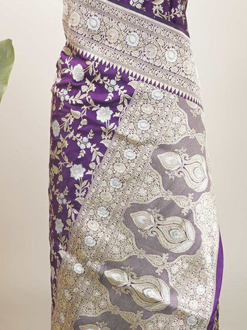 Jasmine - Banarasi Katan Silk Saree | Full Jaal Zari