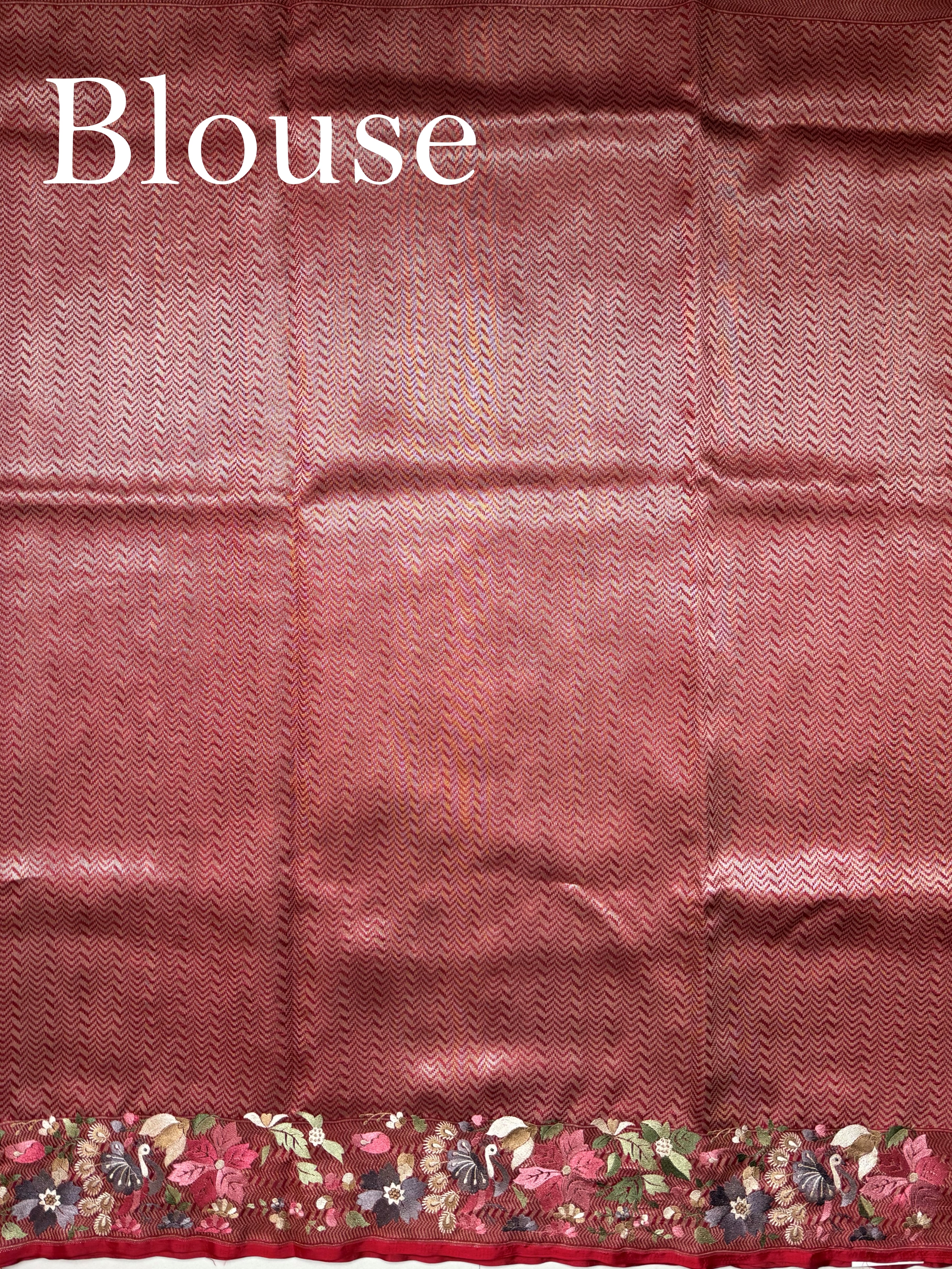 Katan Maroon 100% Pure Silk  - Manoranjitham Weaves - Handloom Store