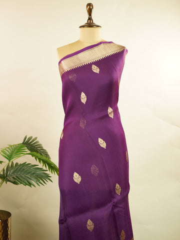 Katan This kora saree features delicate woven buttis and offers a light, comfortable drape. Ishika - Banarasi Kora Saree | Woven Buttas - Manoranjitham Weaves - Handloom Store