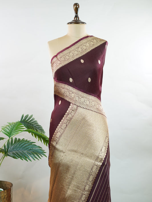 Katan This kora saree features delicate woven buttis and offers a light, comfortable drape. Suprita - Manoranjitham Weaves - Handloom Store
