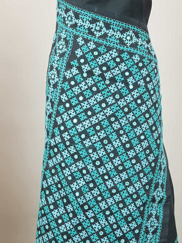 Kalavathi – Black Kora Silk Saree | Kutch Work