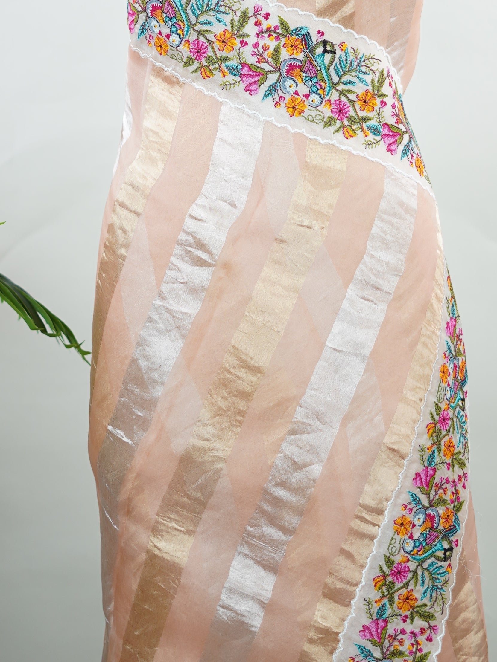 Organza Organza Embroidery Vedanthi - Manoranjitham Weaves - Handloom Store