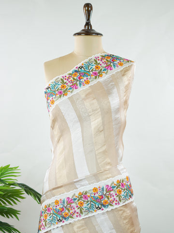 Organza Elegant organza saree in cream and white hues featuring exquisite pitted point work on the pallu. The sheer, lightweight fabric drapes gracefully, creating a soft and refined silhouette.br data-start=186 data-end=189Intricate handcrafted embroidery adds subtle richness, texture, and timeless charm.br data-start=272 data-end=275Perfect for weddings, festive occasions, and special celebrations with classic elegance. Shreenika - Organza Saree | Embroidered - Manoranjitham Weaves - Handloom Store