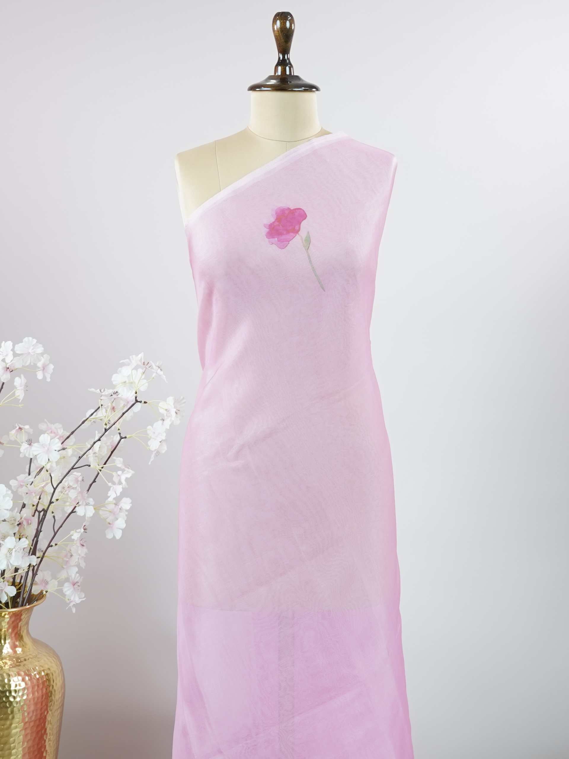Organza Organza Kaushiki - Organza saree - Manoranjitham Weaves - Handloom Store