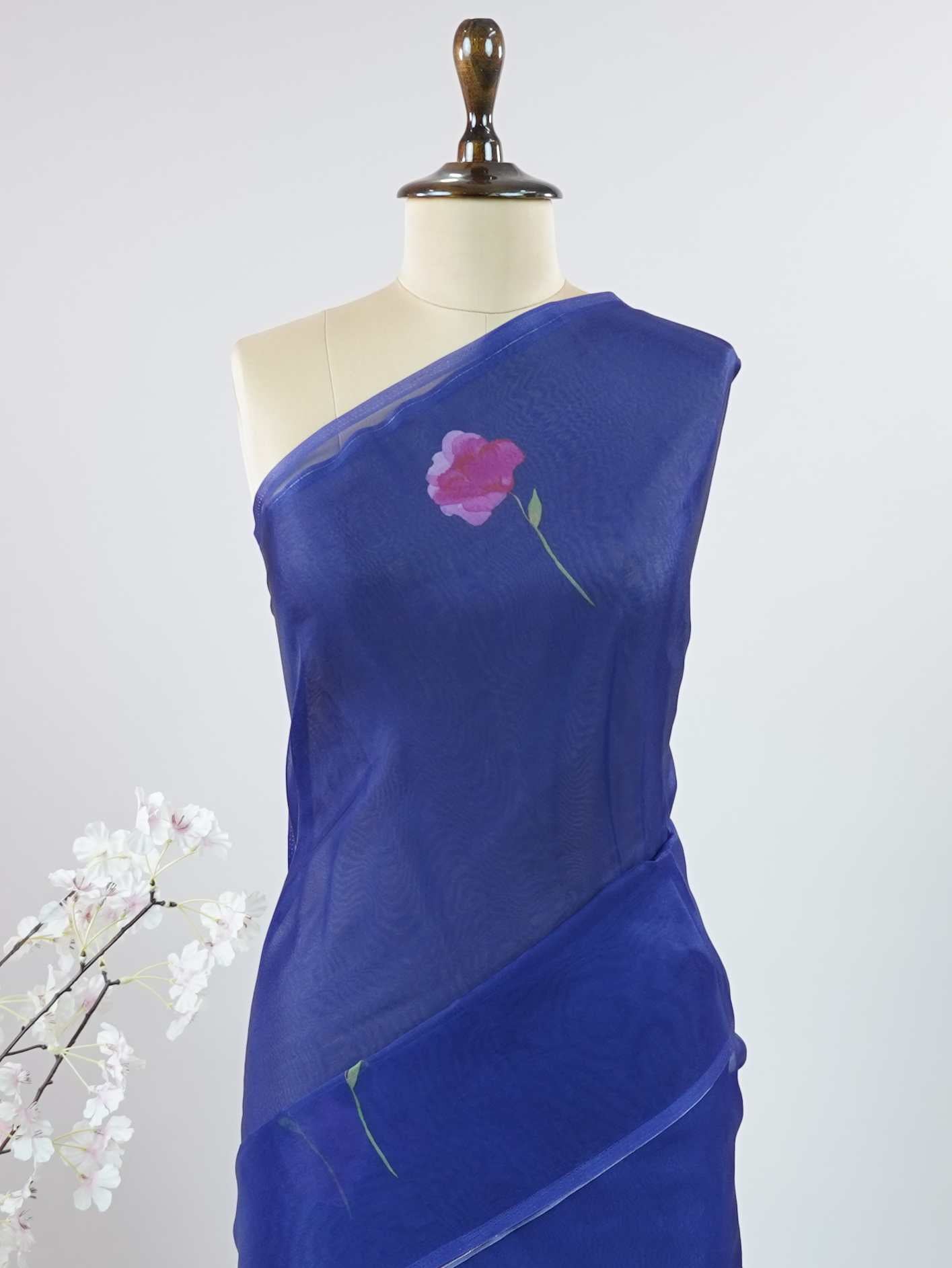 Organza Organza Nitya - Organza saree - Manoranjitham Weaves - Handloom Store