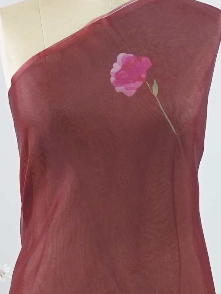 Organza Organza Shyamala - Chinnon Crepe saree - Manoranjitham Weaves - Handloom Store