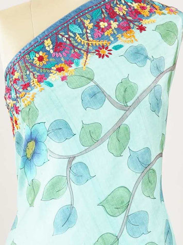 Tussar A Tussar saree with floral digital print and delicate embroidery across the border, pallu, and blouse for a graceful, handcrafted look. Kameshwari - Tussar Silk Saree | Digital Print - Manoranjitham Weaves - Handloom Store