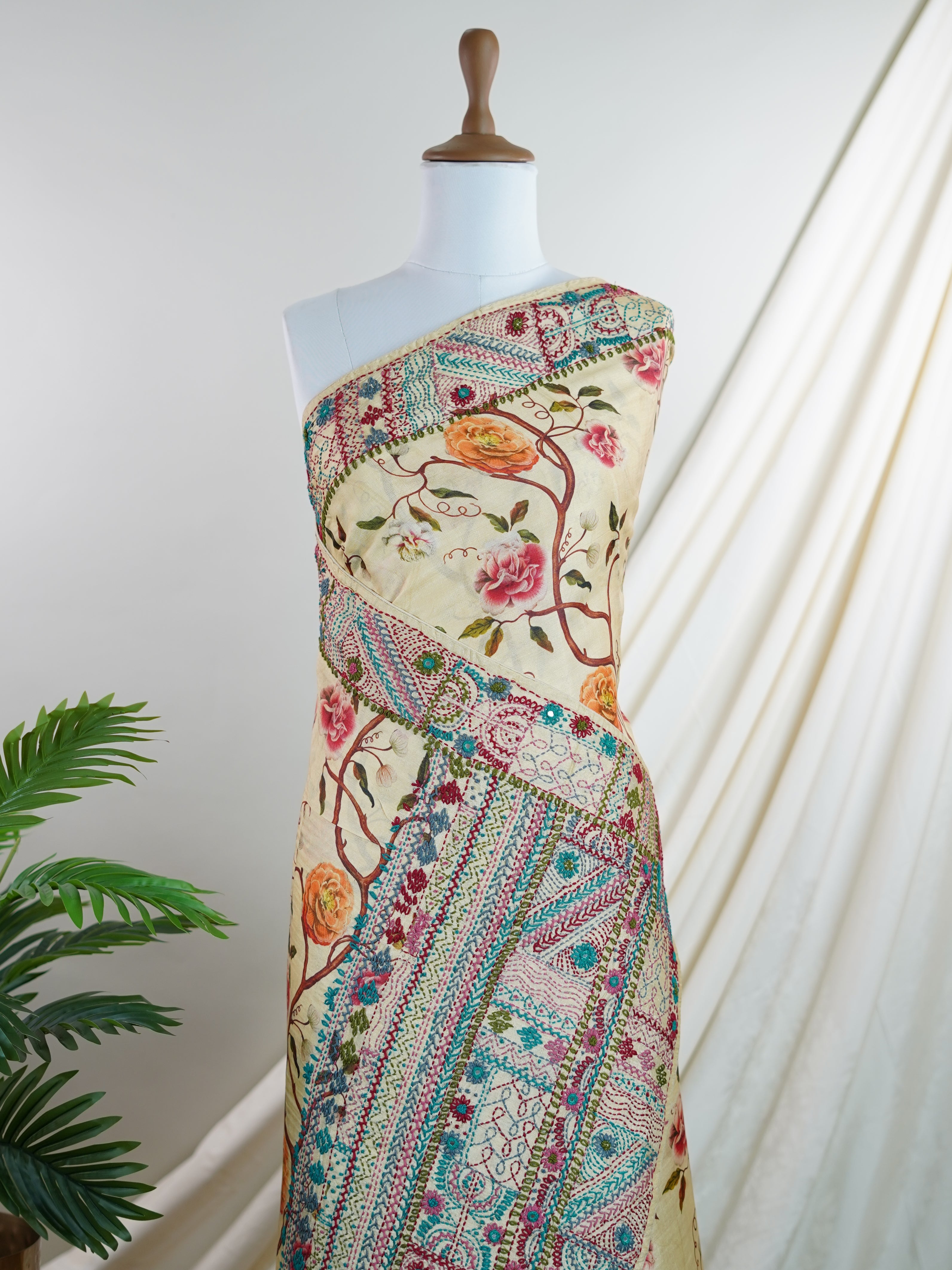 Tussar  100% Pure Tussar - Manoranjitham Weaves - Handloom Store