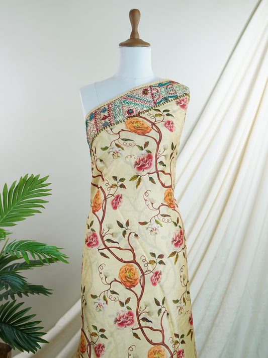 Tussar  100% Pure Tussar - Manoranjitham Weaves - Handloom Store