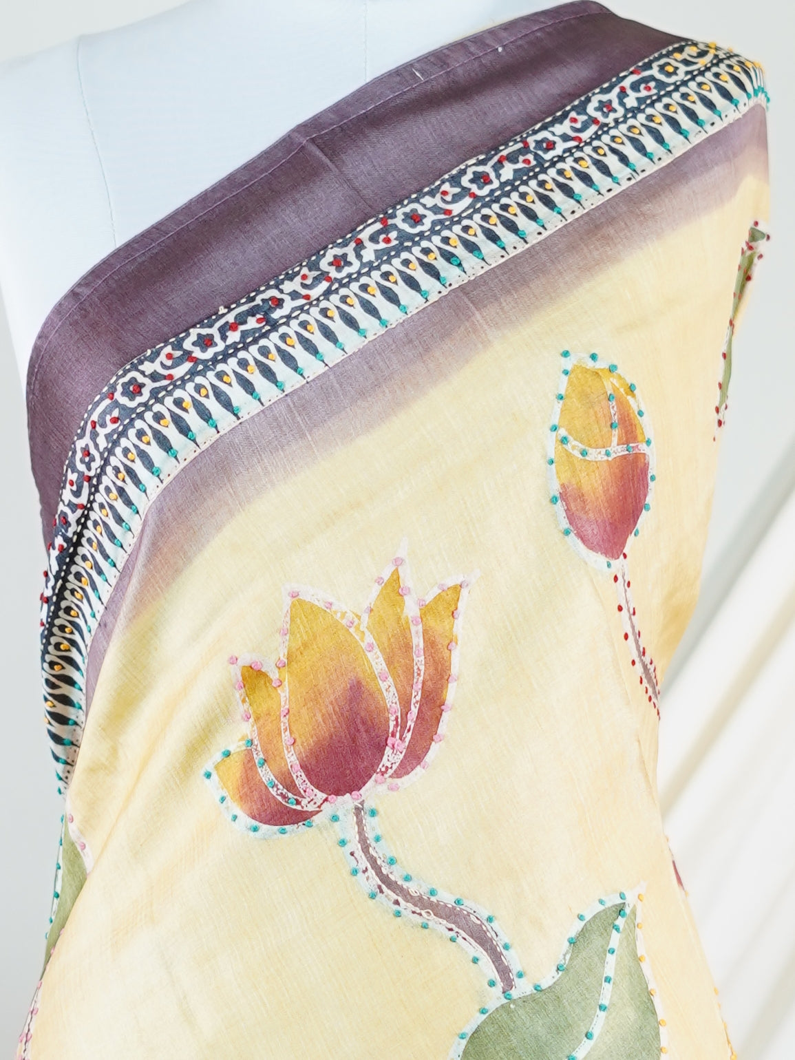 Tussar  100% Pure Tussar - Manoranjitham Weaves - Handloom Store