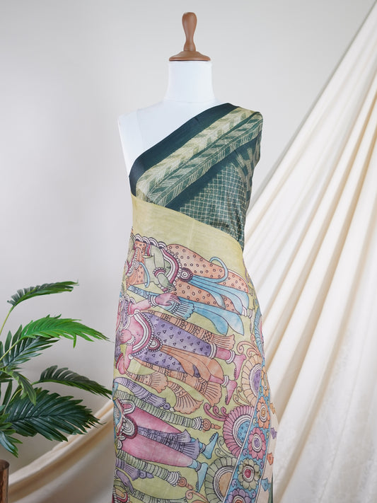 Tussar  100% Pure Tussar - Manoranjitham Weaves - Handloom Store