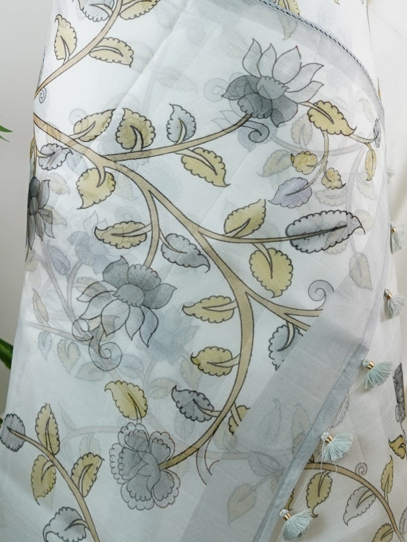 Tussar  Organza - Manoranjitham Weaves - Handloom Store