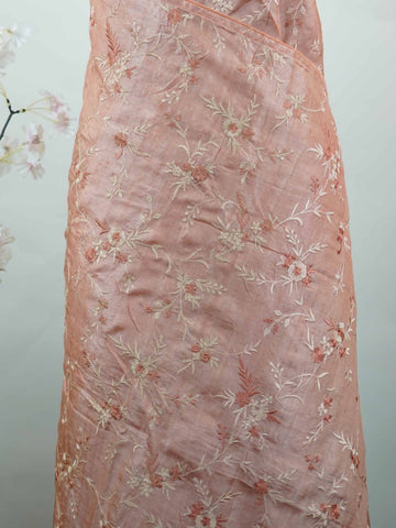 Tussar A soft peach Tussar saree in a soothing tone-on-tone palette, exuding understated elegance.br
Enhanced with delicate embroidery, it offers a graceful blend of simplicity and charm. Kalaroopa - Peach Tussar Silk Saree | Hand Embroidered - Manoranjitham Weaves - Handloom Store