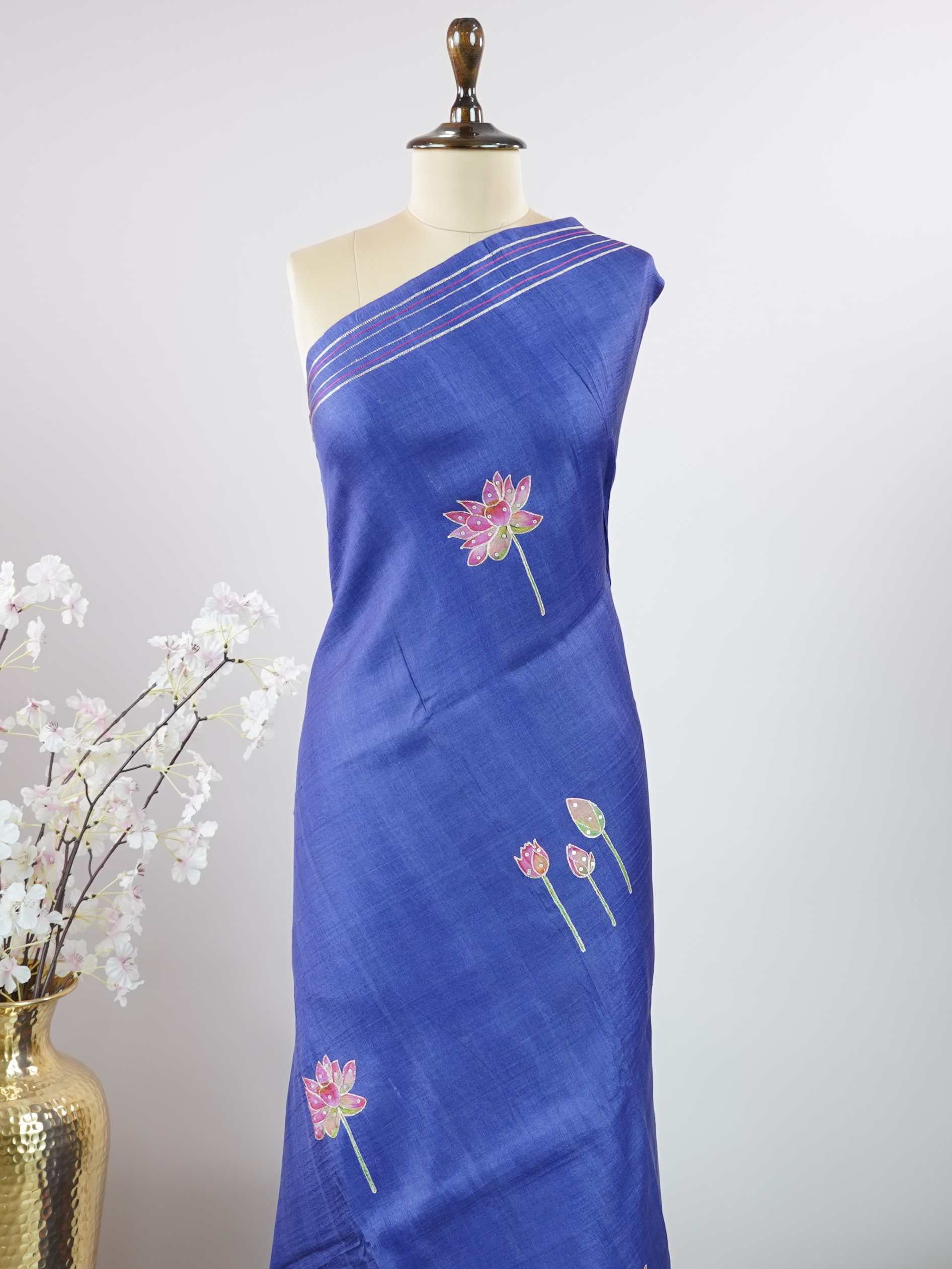 Tussar Elegant Tussar Trijata - Tussar saree - Manoranjitham Weaves - Handloom Store