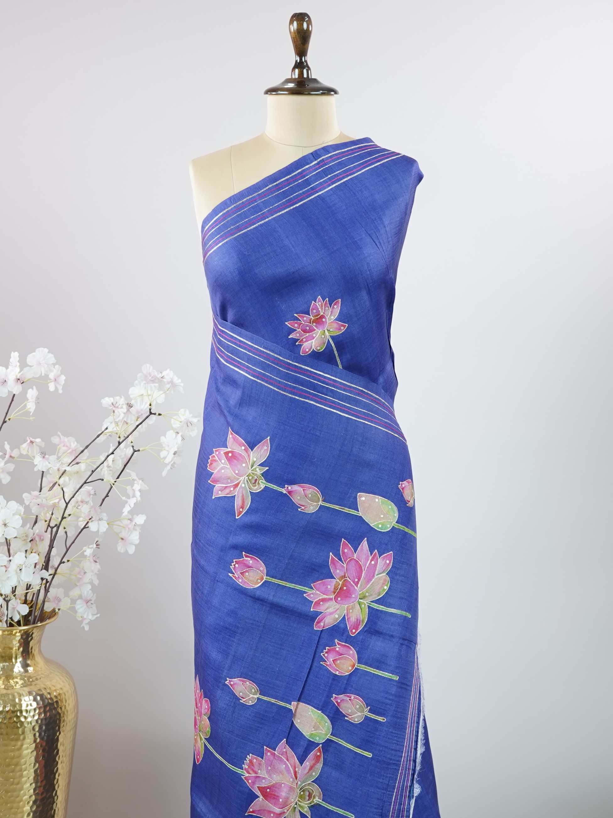 Tussar Elegant Tussar Trijata - Tussar saree - Manoranjitham Weaves - Handloom Store