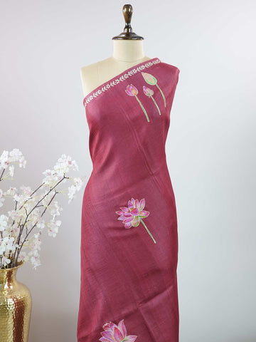 Tussar Elegant Tussar Ulupi - Tussar saree - Manoranjitham Weaves - Handloom Store