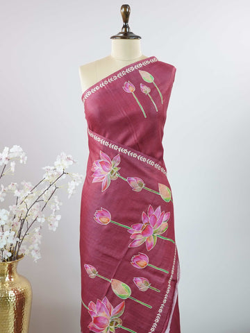 Tussar Elegant Tussar Ulupi - Tussar saree - Manoranjitham Weaves - Handloom Store