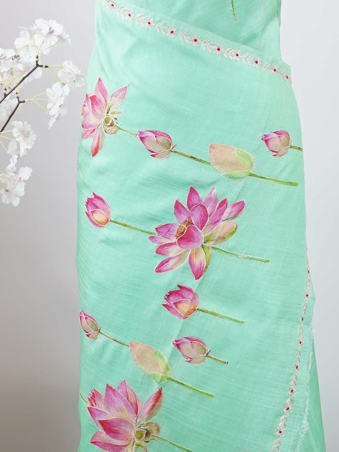 Tussar Elegant Tussar Indumati - Tussar saree - Manoranjitham Weaves - Handloom Store