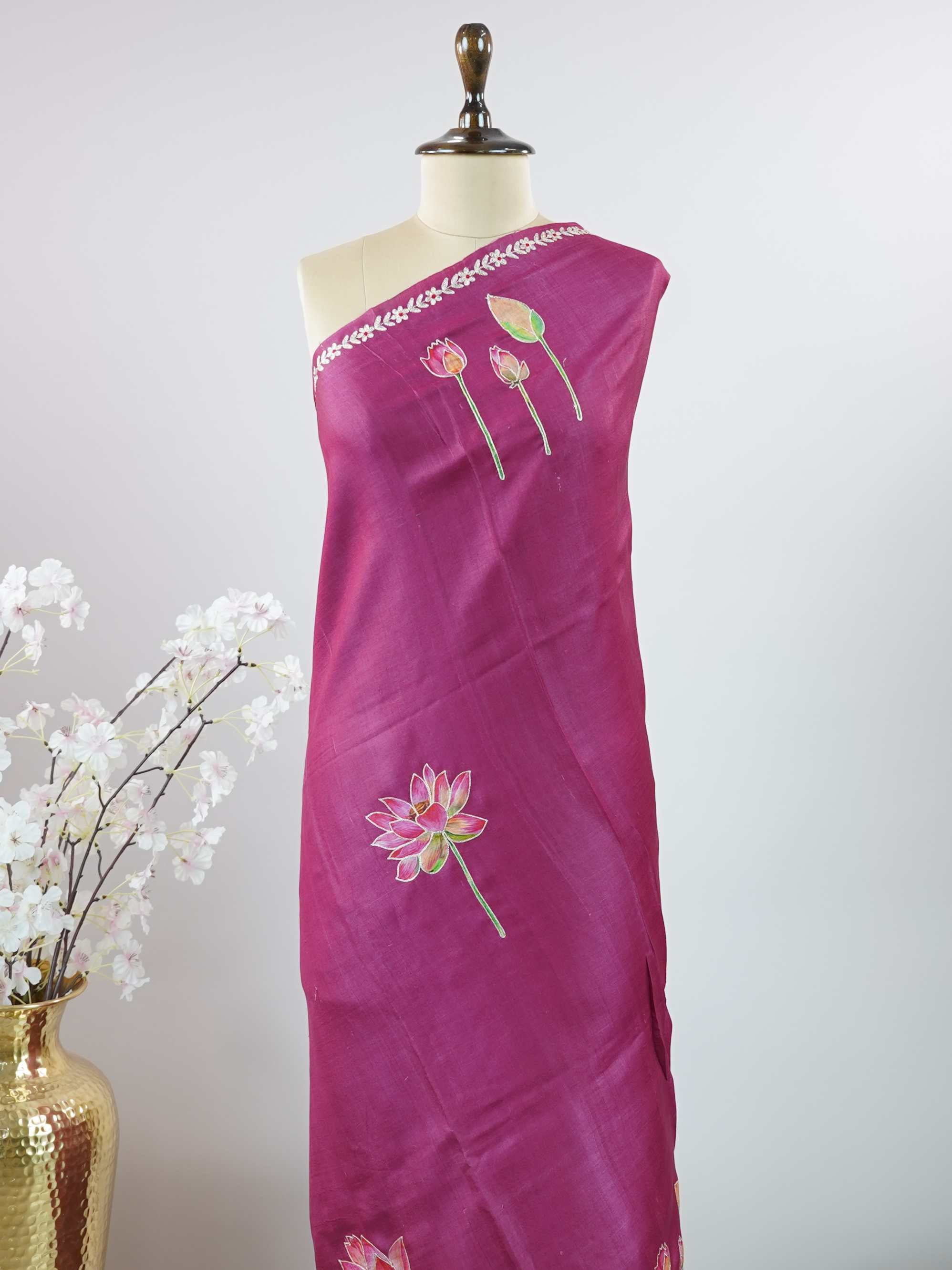 Tussar Elegant Tussar Amba - Tussar saree - Manoranjitham Weaves - Handloom Store