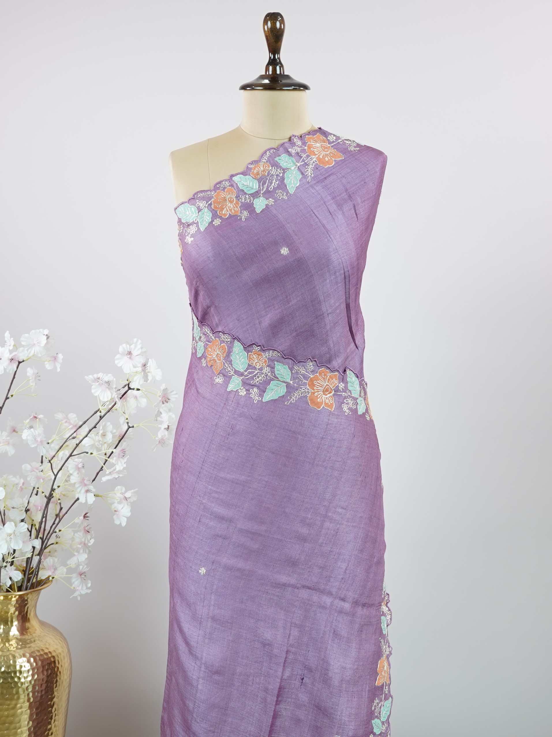 Tussar Elegant Tussar Ambika - Tussar saree - Manoranjitham Weaves - Handloom Store