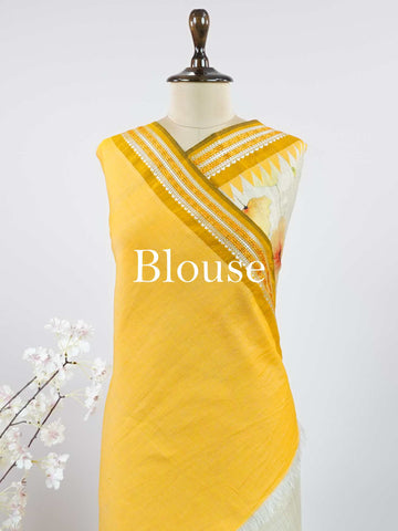Tussar Elegant Tussar Indumati - Vidharbha Tussar saree - Manoranjitham Weaves - Handloom Store