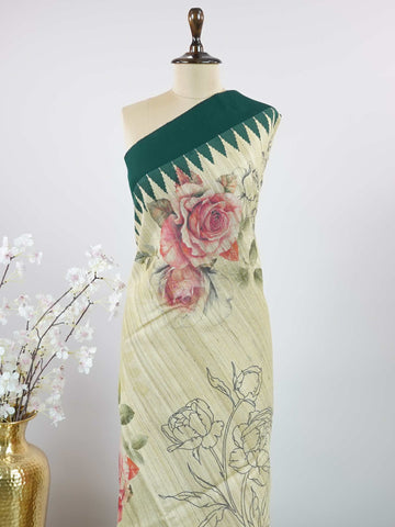 Tussar Elegant Tussar Sumitra - Vidharbha Tussar saree - Manoranjitham Weaves - Handloom Store