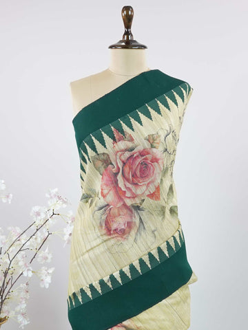Tussar Elegant Tussar Sumitra - Vidharbha Tussar saree - Manoranjitham Weaves - Handloom Store