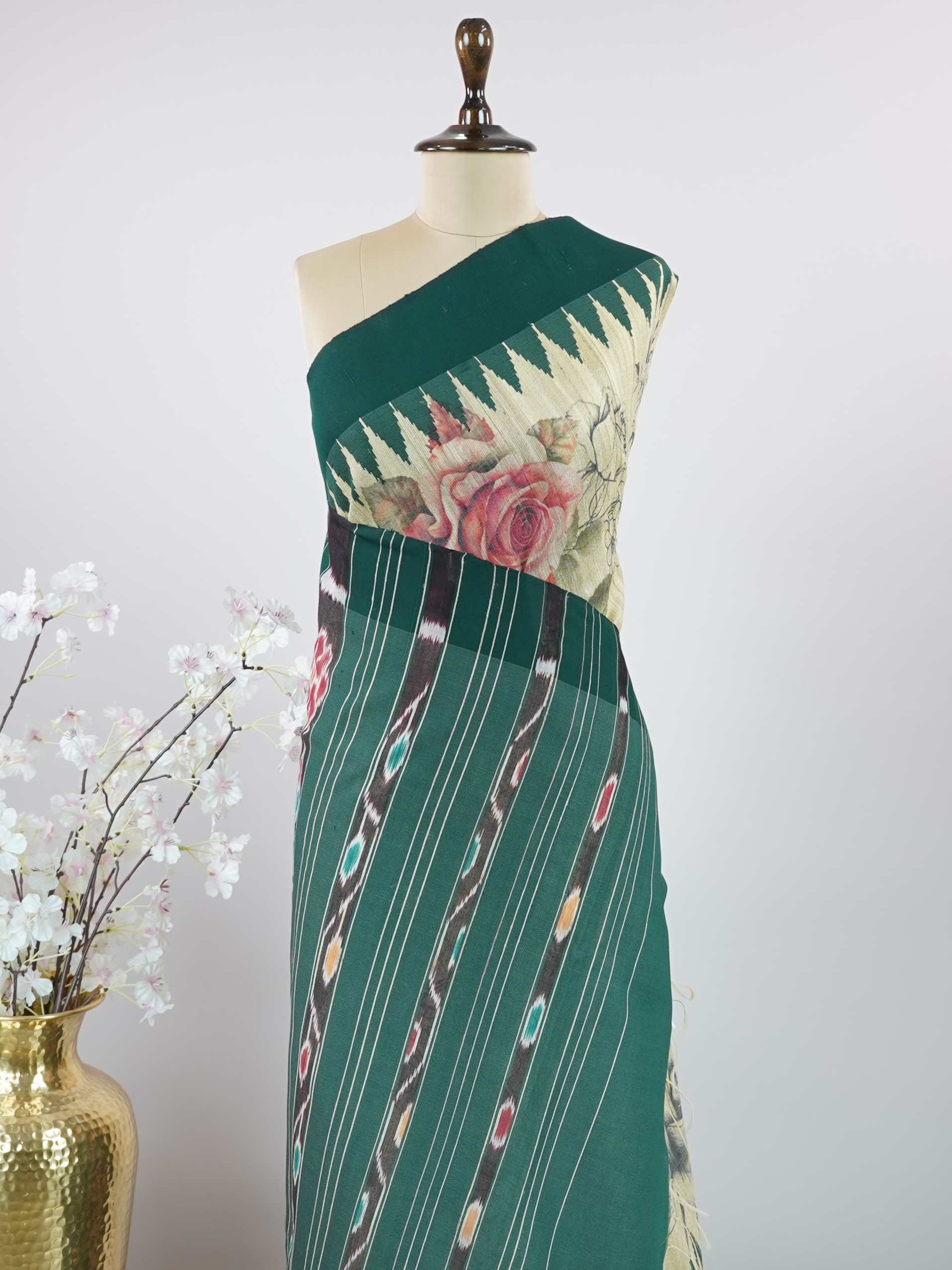 Tussar Elegant Tussar Sumitra - Vidharbha Tussar saree - Manoranjitham Weaves - Handloom Store