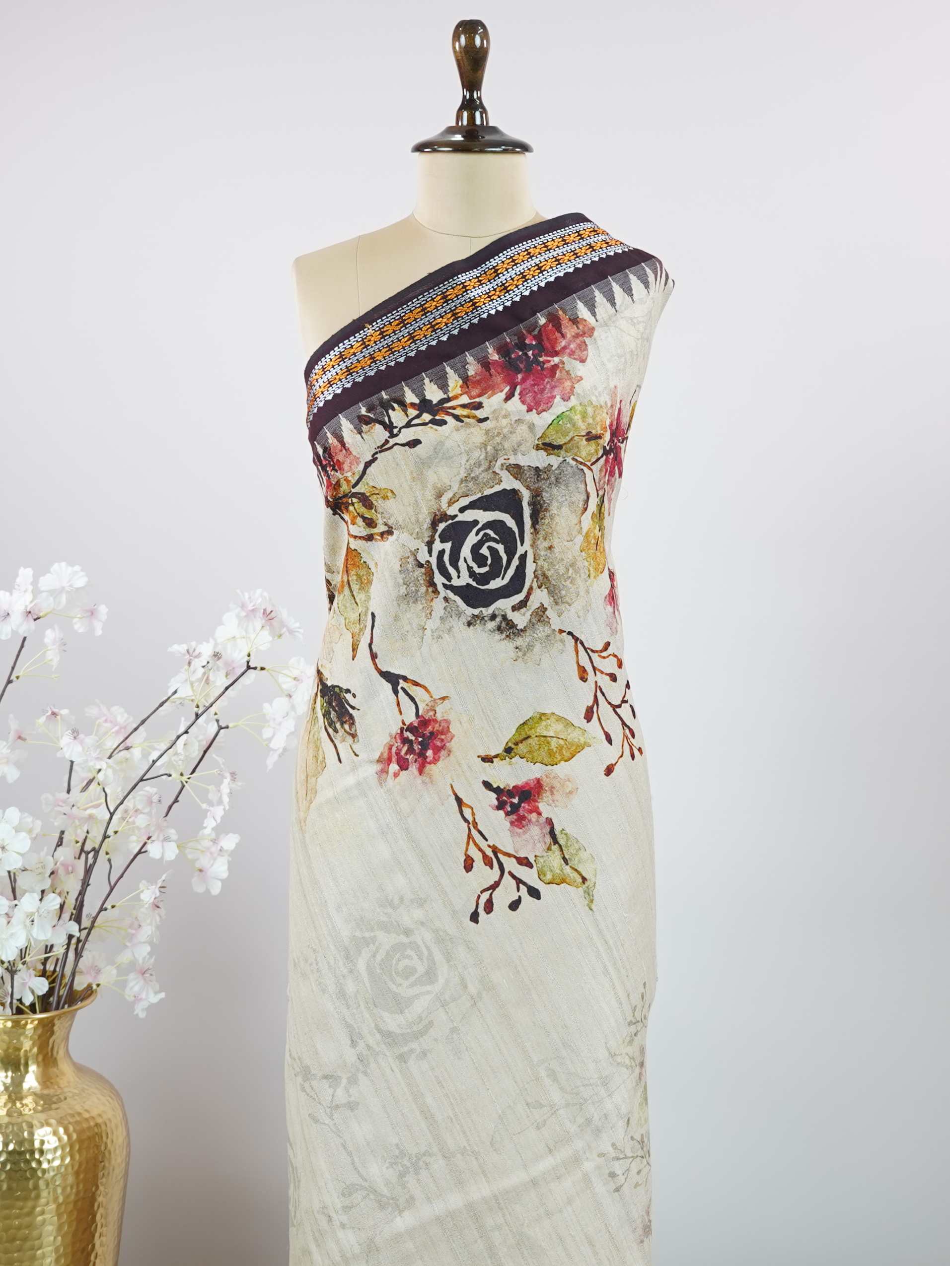 Tussar Elegant Tussar Surasa - Vidharbha Tussar saree - Manoranjitham Weaves - Handloom Store