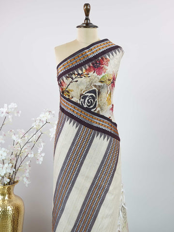 Tussar Elegant Tussar Surasa - Vidharbha Tussar saree - Manoranjitham Weaves - Handloom Store
