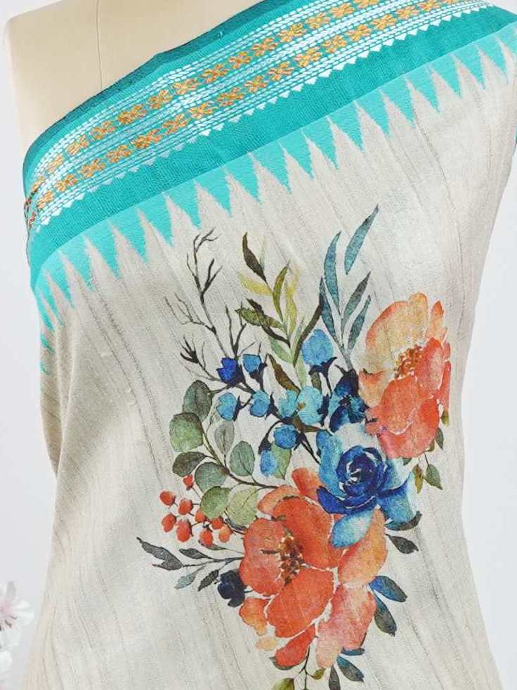 Tussar Elegant Tussar Ruma - Vidharbha Tussar saree - Manoranjitham Weaves - Handloom Store