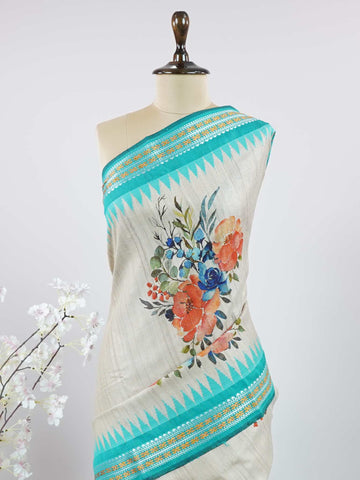Tussar Elegant Tussar Ruma - Vidharbha Tussar saree - Manoranjitham Weaves - Handloom Store