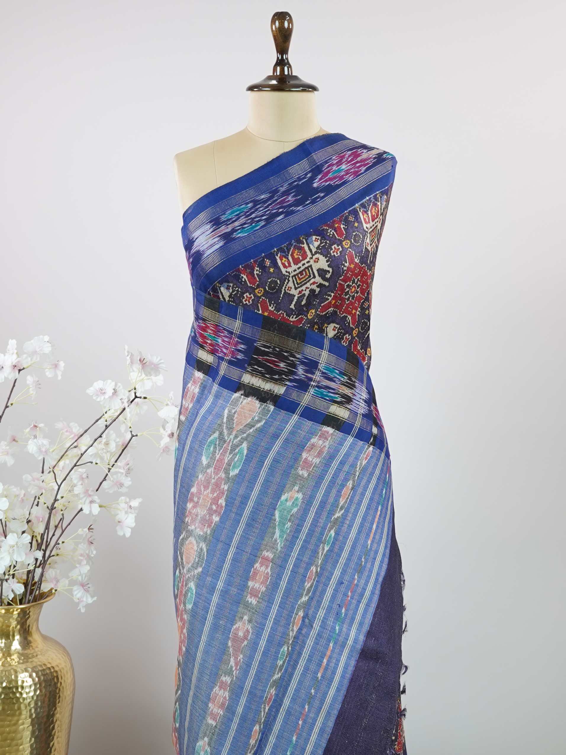 Tussar Elegant Tussar Tara - Organza saree - Manoranjitham Weaves - Handloom Store