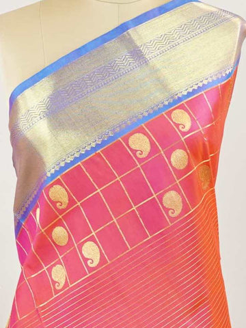 Venkatagiri Silk Woven in the heart of Andhra Pradesh, this Venkatagiri handloom saree is a symbol of regal elegance and heritage. Known for its soft texture and intricate craftsmanship, it drapes gracefully for weddings, pujas, and festive moments. Each thread carries tradition, making it a cherished piece of South Indian artistry. Lightweight yet luxurious — a true sree in every sense. Aadhira - Venkatagiri  saree - Manoranjitham Weaves - Handloom Store