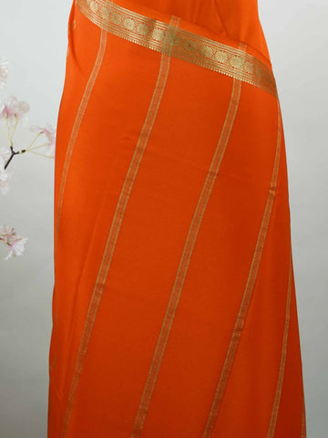 Mysore silk Plain Mysore silk saree accented with delicate small elephant borders.br
A subtle statement of heritage and elegance, woven into timeless simplicity. Medha - Pure Mysore Silk Saree | Elephant Border - Manoranjitham Weaves - Handloom Store