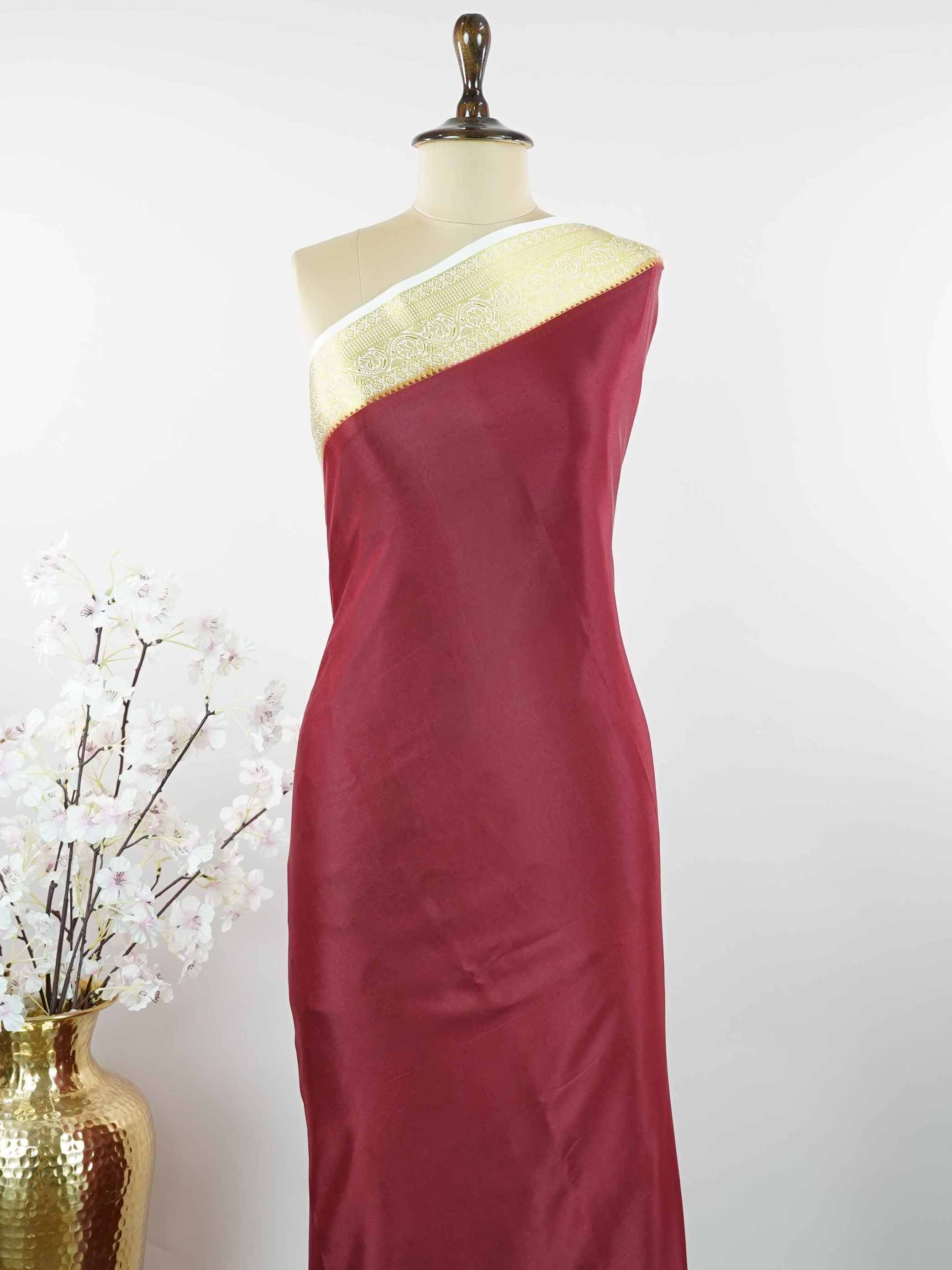 Mysore silk Pure Mysore silk saree woven with timeless elegance. Its smooth texture creates a soft and graceful drape. Crafted by skilled artisans using handloom traditions. Minimal detailing adds refined beauty. A sophisticated saree for every celebration. Nilambari - Pure Mysore Silk Saree - Manoranjitham Weaves - Handloom Store