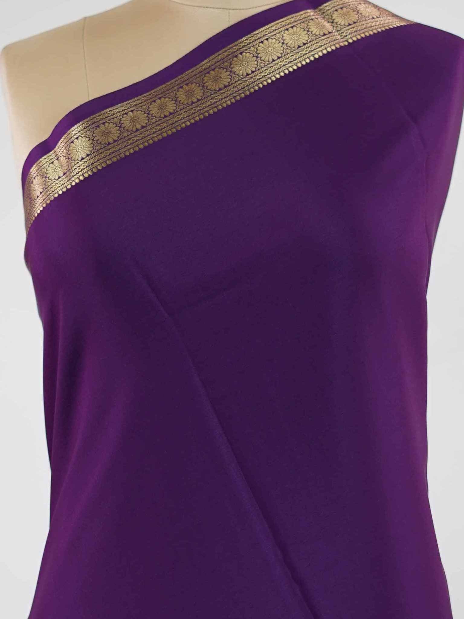 Mysore silk Plain Mysore silk saree accented with delicate small elephant borders.br
A subtle statement of heritage and elegance, woven into timeless simplicity. Trinetra - Pure Mysore Silk Saree | Elephant Border - Manoranjitham Weaves - Handloom Store