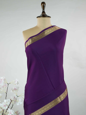 Mysore silk Plain Mysore silk saree accented with delicate small elephant borders.br
A subtle statement of heritage and elegance, woven into timeless simplicity. Trinetra - Pure Mysore Silk Saree | Elephant Border - Manoranjitham Weaves - Handloom Store