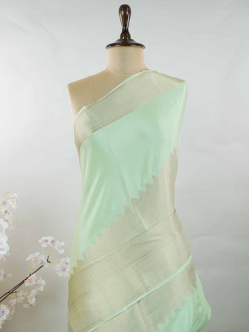 Mysore silk Traditional Mysore silk saree featuring pure handloom artistry. The luxurious texture and subtle sheen stand out beautifully. Simple styling adds a timeless touch. Soft silk comfort for all-day wear. A graceful blend of tradition and elegance. Shrivalli - Pure Mysore Silk Saree - Manoranjitham Weaves - Handloom Store