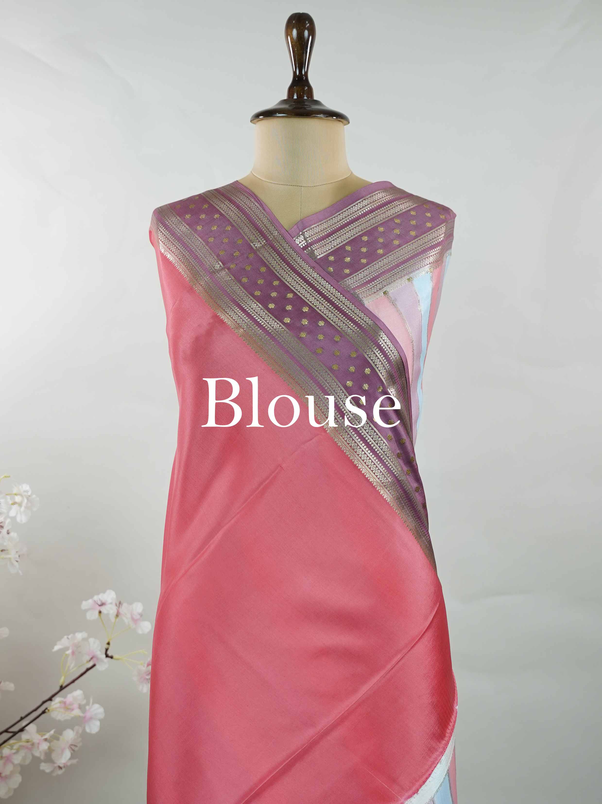 Mysore silk Traditional handloom Mysore silk saree with soft luxurious texture. Its elegant weave speaks of heritage and craftsmanship. Minimal styling keeps the look timeless and refined. Graceful drape perfect for festive occasions. Classic silk beauty woven to perfection. Mahatripura - Pure Mysore Silk Saree - Manoranjitham Weaves - Handloom Store