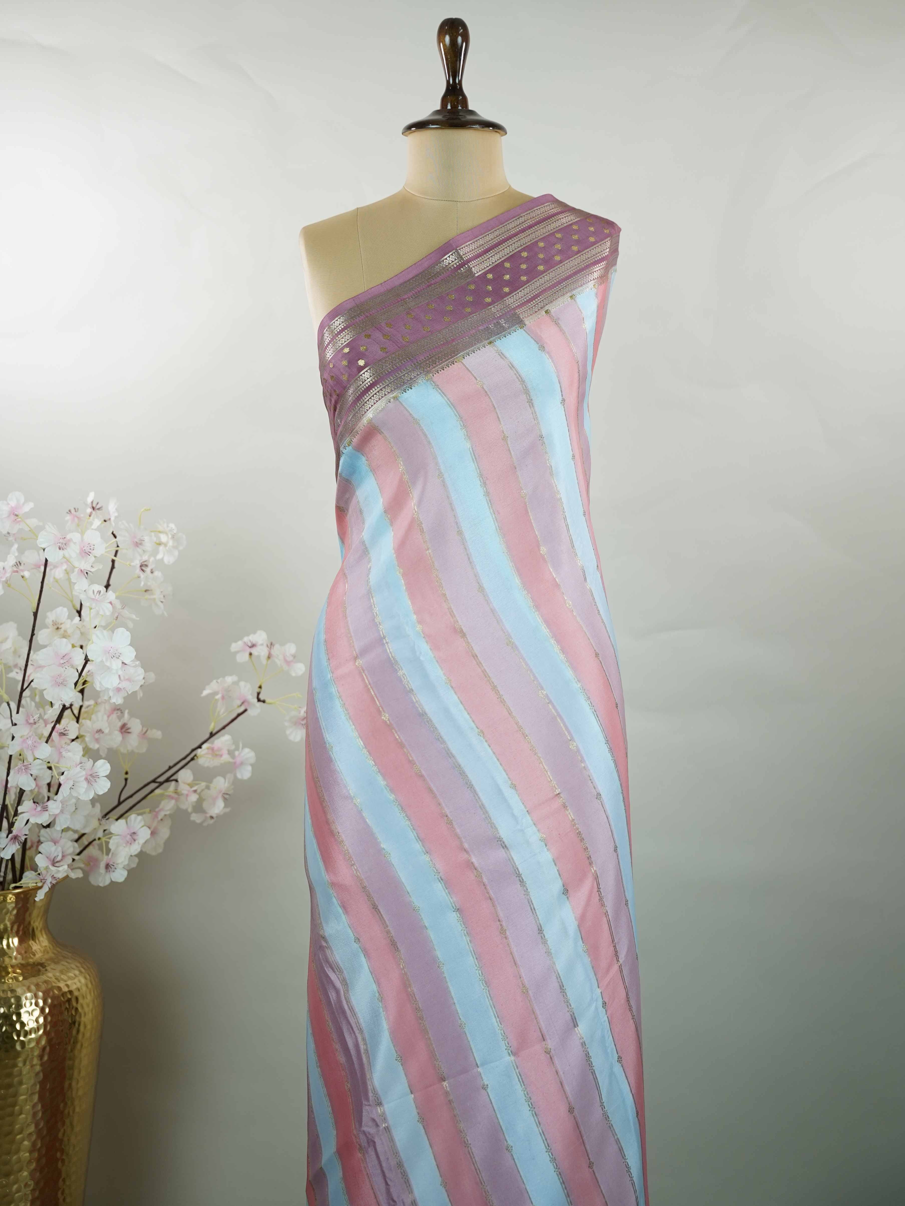 Mysore silk Traditional handloom Mysore silk saree with soft luxurious texture. Its elegant weave speaks of heritage and craftsmanship. Minimal styling keeps the look timeless and refined. Graceful drape perfect for festive occasions. Classic silk beauty woven to perfection. Mahatripura - Pure Mysore Silk Saree - Manoranjitham Weaves - Handloom Store