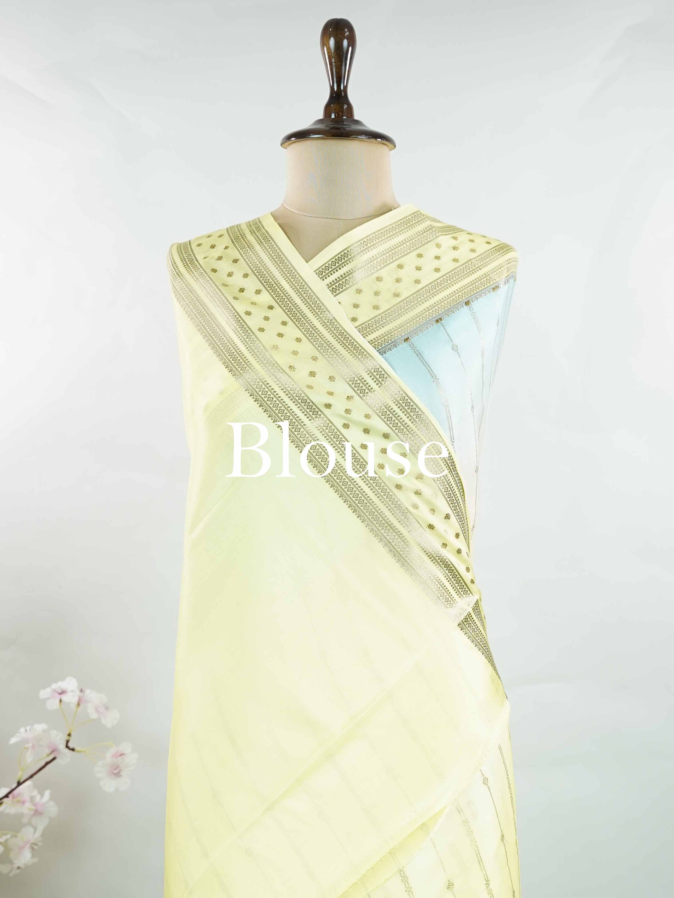 Mysore silk Beautiful Mysore silk saree crafted with pure handloom artistry. The smooth texture creates an elegant and graceful drape. Simple elegance designed for timeless appeal. Comfortable enough for long celebrations. A classic saree that never fades in style. Shodashi - Pure Mysore Silk Saree - Manoranjitham Weaves - Handloom Store