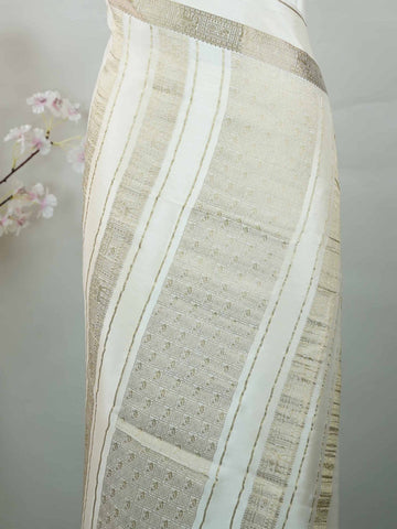 Mysore silk Pure Mysore silk saree woven with rich traditional elegance. The smooth silk texture gives it a graceful appeal. Handloom craftsmanship adds authenticity to every weave. Simple beauty paired with timeless sophistication. Perfect for festive and cultural gatherings. Parashakti - Pure Mysore Silk Saree - Manoranjitham Weaves - Handloom Store