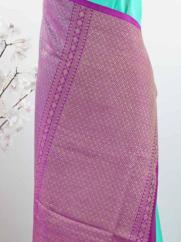 Mysore silk Elegant silk saree crafted using authentic handloom techniques. The smooth Mysore weave adds sophistication to every drape. Simple and refined for timeless styling. Comfortable enough for long wear. A graceful saree for every celebration. Chidananda - Pure Mysore Silk Saree - Manoranjitham Weaves - Handloom Store